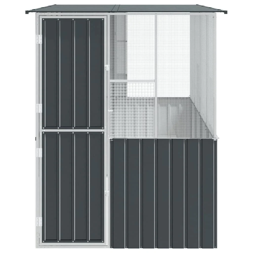 vidaXL Bird Cage Anthracite84.6 x 30.7 x 78.7 in Galvanized Steel - Image 35