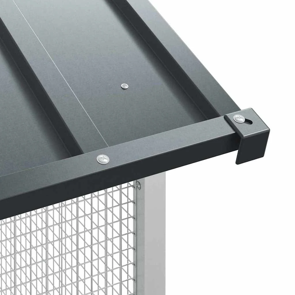 vidaXL Bird Cage Anthracite84.6 x 30.7 x 78.7 in Galvanized Steel - Image 38