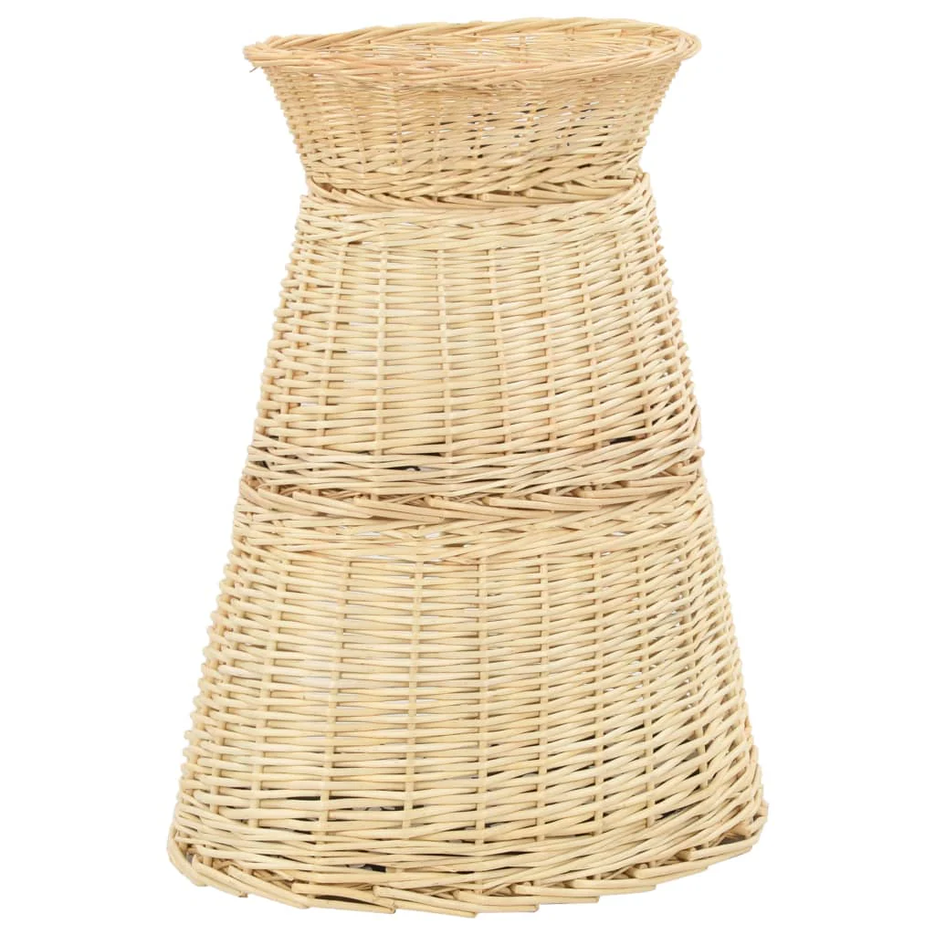 vidaXL Cat Basket Natural, Black, White Willow, Cotton, Polyester Small - Image 5