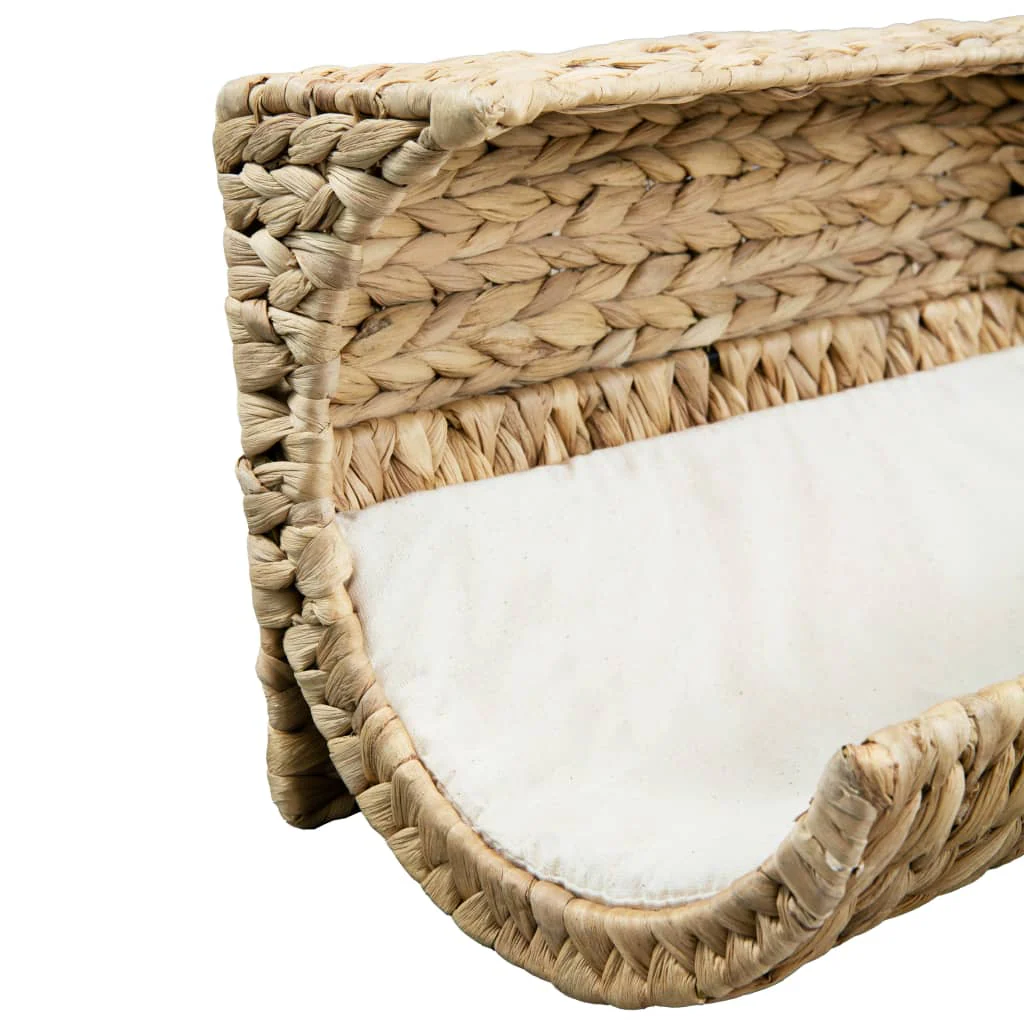 vidaXL Cat Bed Brown Water hyacinth, Metal, Polyester 14.6 x 7.9 x 7.9 in - Image 5