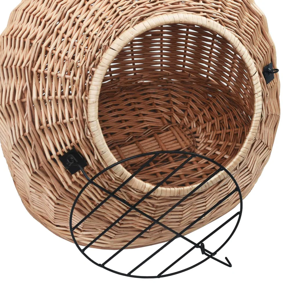 vidaXL Cat Carrier Natural Willow One Size Portable Cat Carrier - Image 5