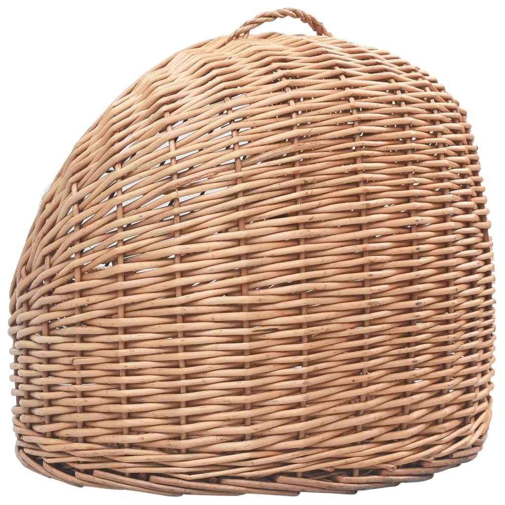vidaXL Cat Carrier Natural Willow One Size Portable Cat Carrier - Image 7