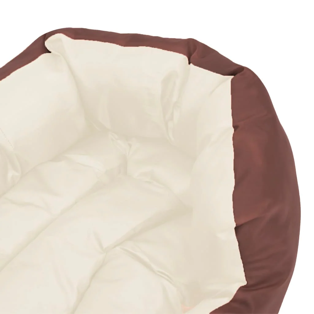 vidaXL Dog Cushion Brown and cream 420D Oxford fabric with PU coating - Image 10