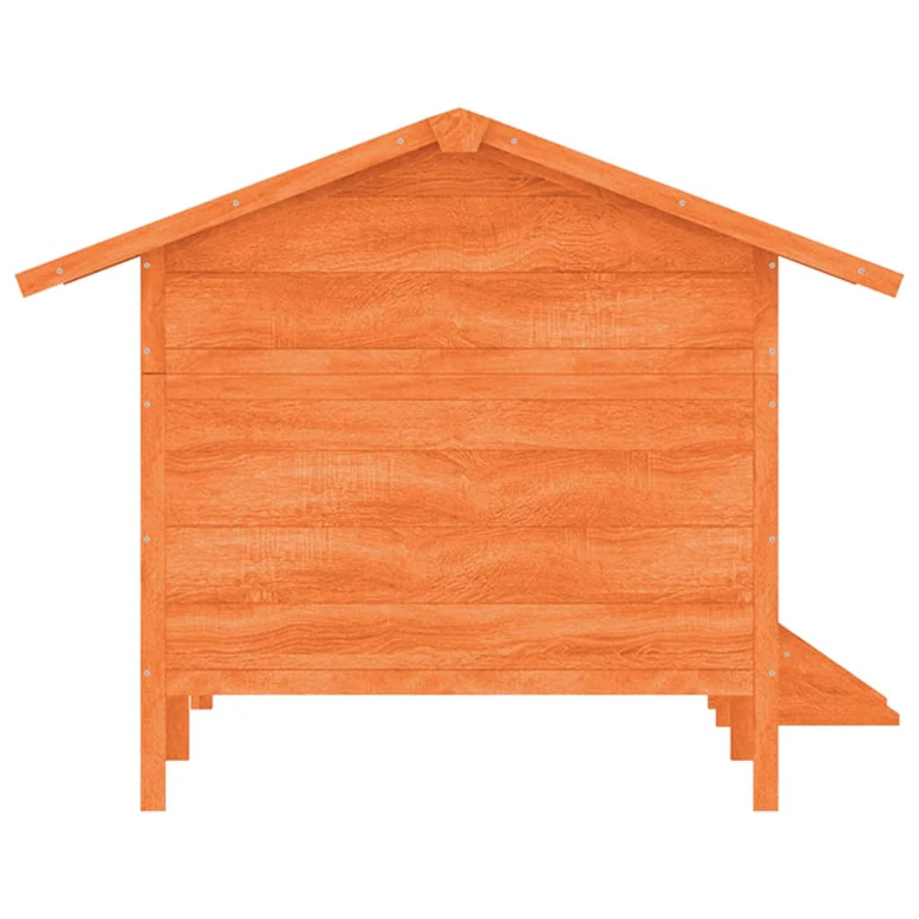 vidaXL Dog Kennel Brown Solid pine wood Large Durable Dog Kennel - Image 4