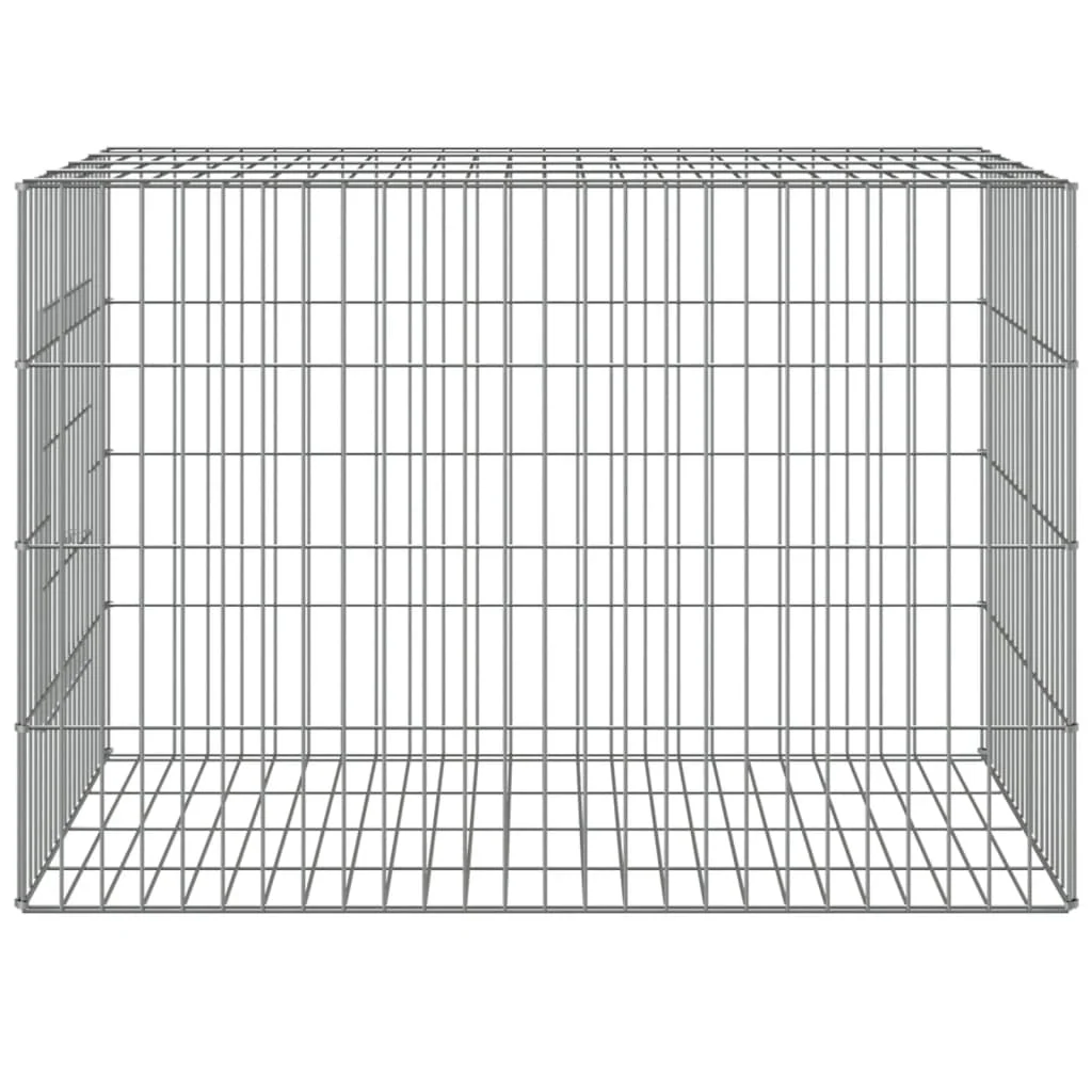 vidaXL Rabbit Cage Silver Galvanized Iron 30.7x21.3x21.3 in Durable - Image 3