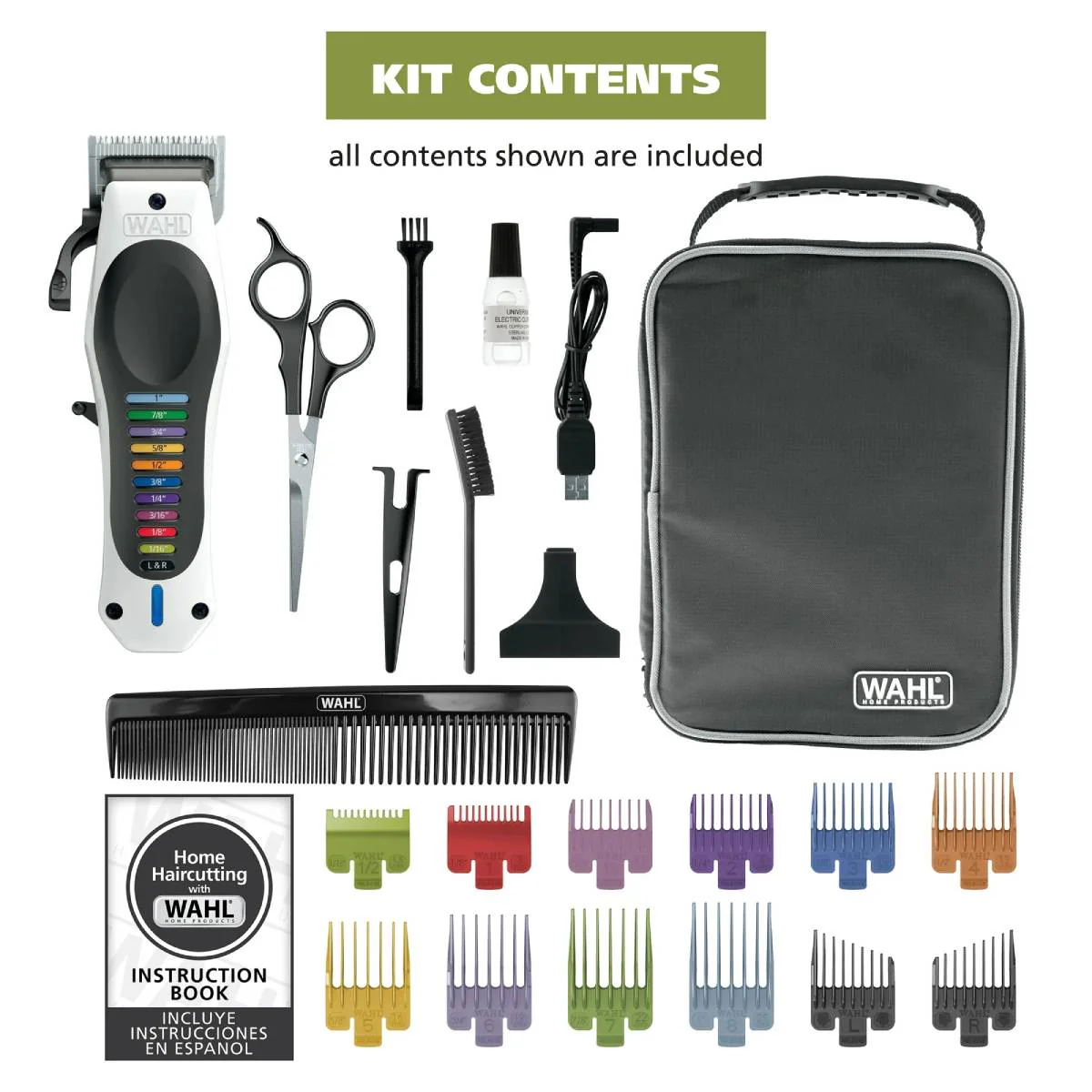 Wahl Cordless Color Pro Clipper USB Rechargeable Haircutting Kit - Image 3