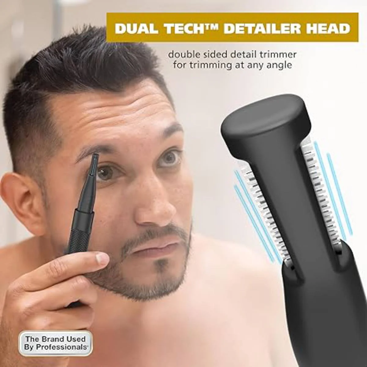 Wahl Manscaper 2 in 1 Lithium Battery Tactical Dual Sided Eyebrow & Nose Hair Trimmer(for men) - Black - Image 4