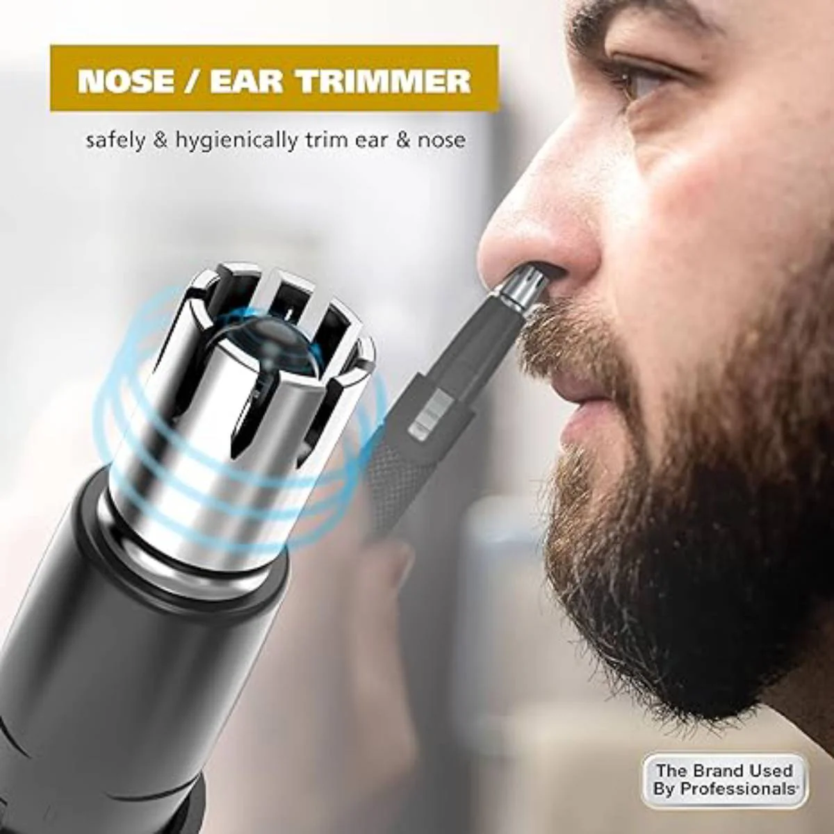 Wahl Manscaper 2 in 1 Lithium Battery Tactical Dual Sided Eyebrow & Nose Hair Trimmer(for men) - Black - Image 6