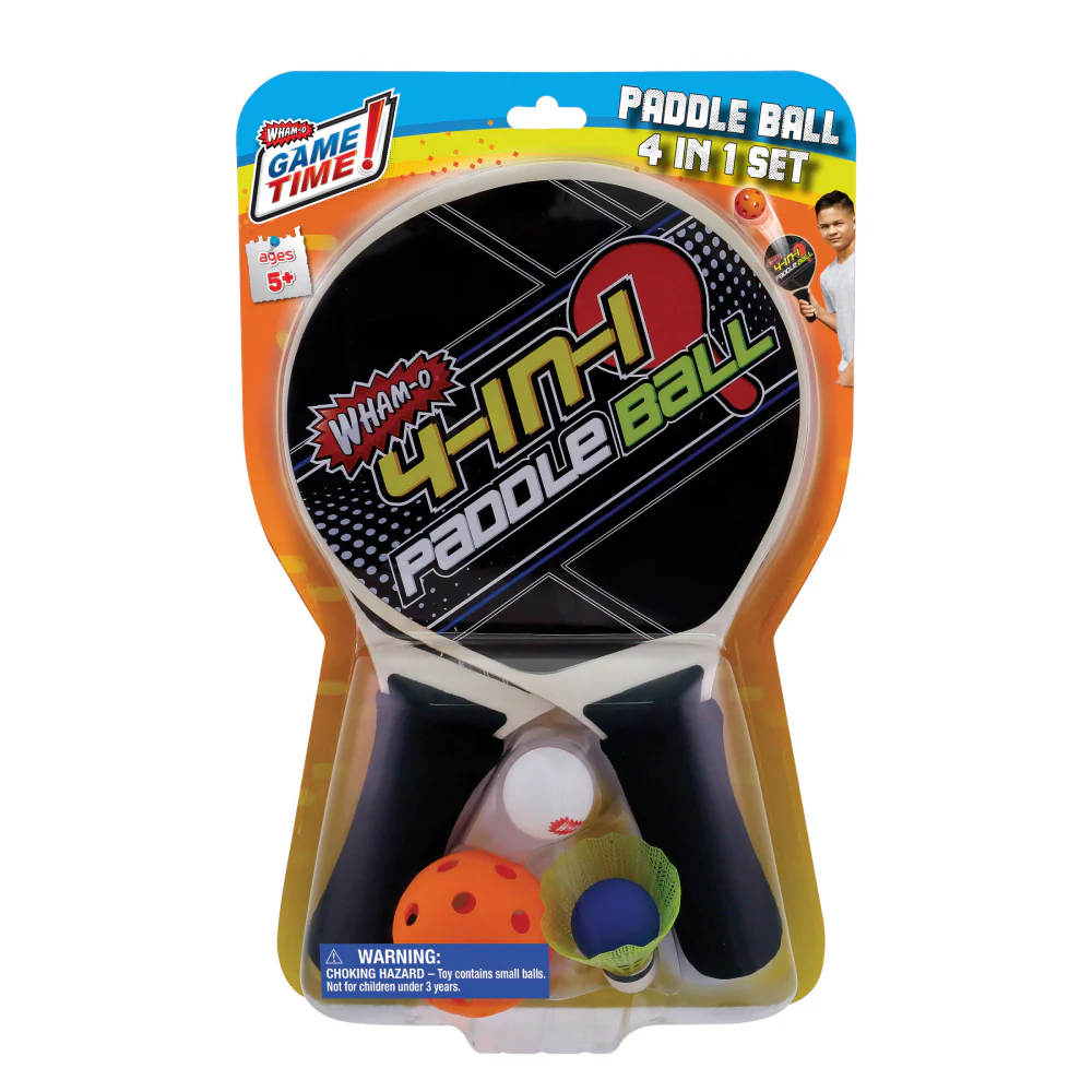 Wham-O Game Time Ultimate 4-in-1 Paddle Ball Games Set - Image 2