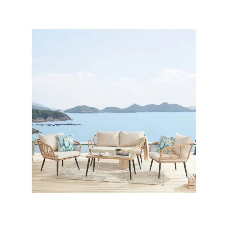 Wicker Lounger 4-Piece Set by Best Home - Image 7