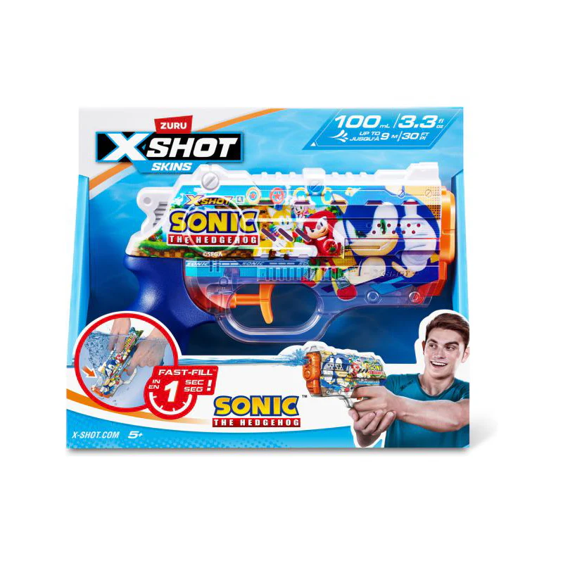XShot Sonic The Hedgehog Fast-Fill Skins Nano Water Blaster - Image 2