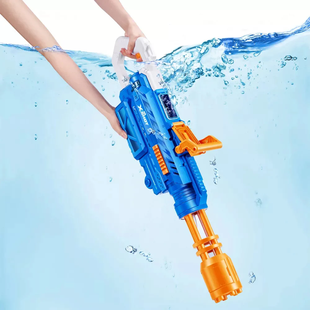 XShot Water Fast Fill S1- Large Gatling Motor Soaker - Blue/Orange - Image 6
