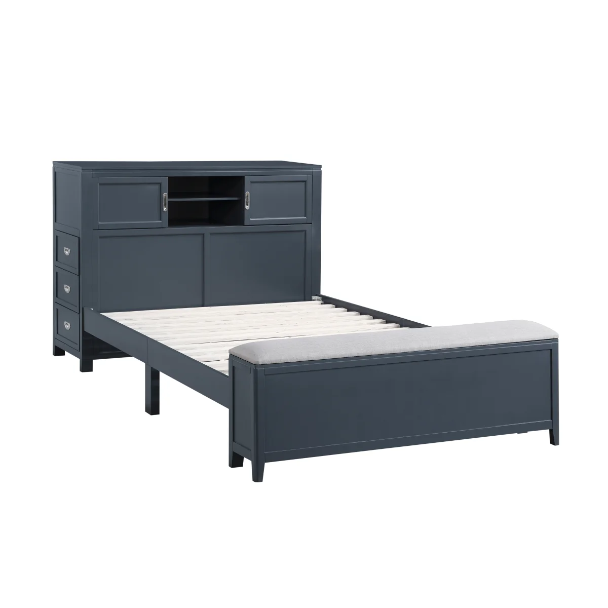 Youth Explorer Full Bookcase Platform Bed with Hidden Desk by Homelegance - Image 6