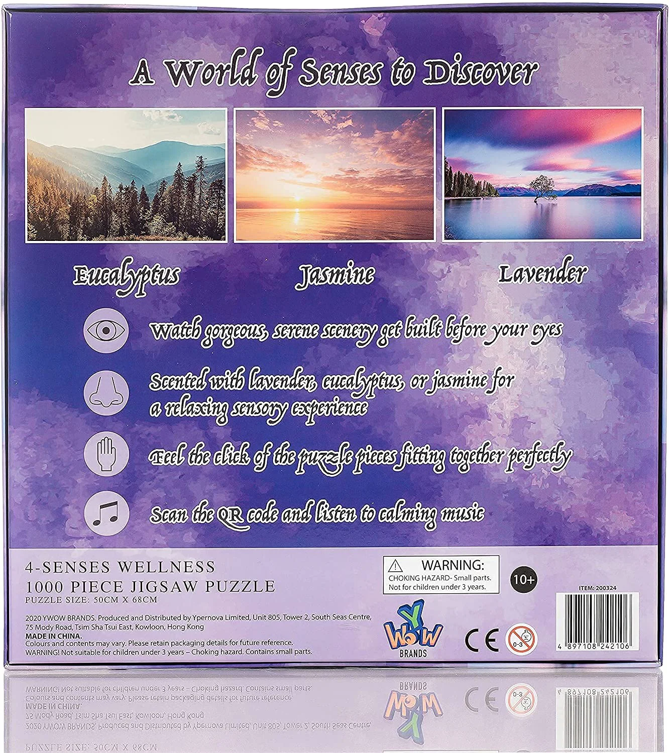 YWOW 20x27" Jasmine Scented Mindfulness Sensory Jigsaw Puzzle (1000-Piece) - Image 3