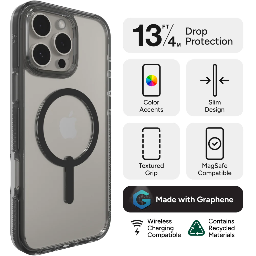 Zagg Santa Cruz Snap MagSafe Case for Apple iPhone 16 Pro Max - Black - Image 4